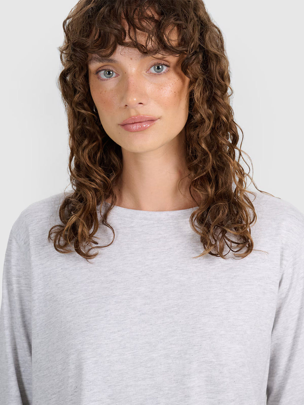 Longsleeve oversize gładki damski