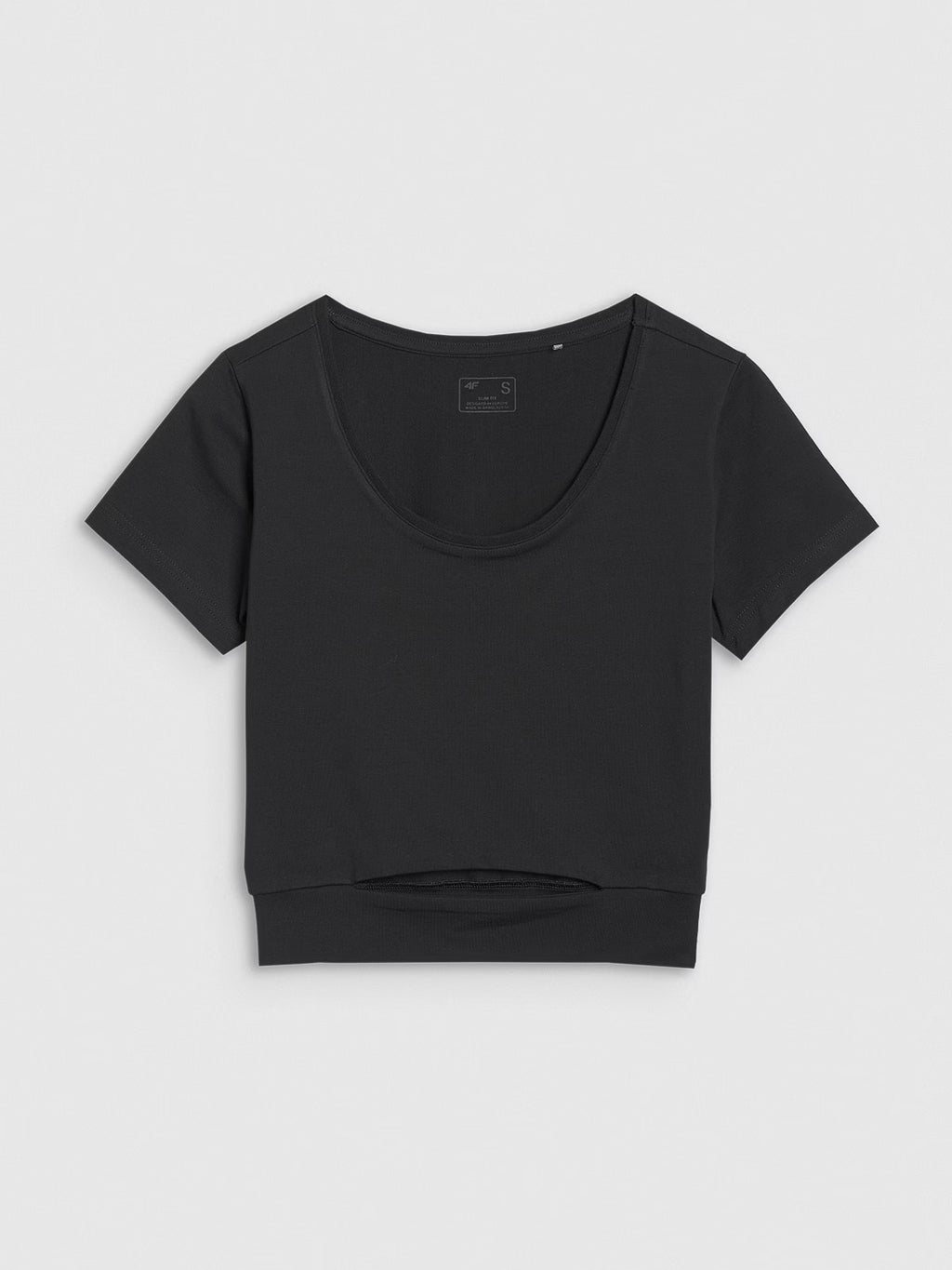 T-shirt crop top gładki damski