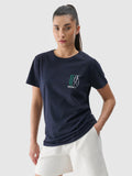 T-shirt slim z nadrukiem damski
