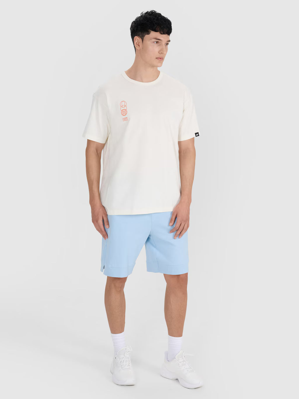 T-shirt oversize z nadrukiem męski