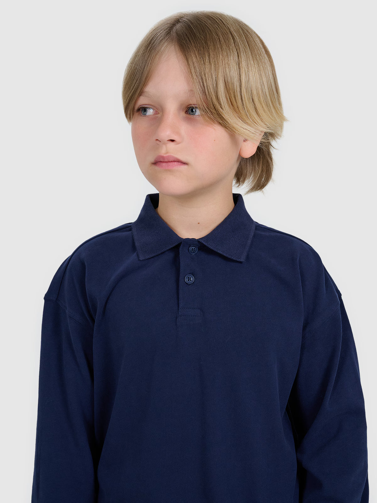 Longsleeve polo regular chłopięcy