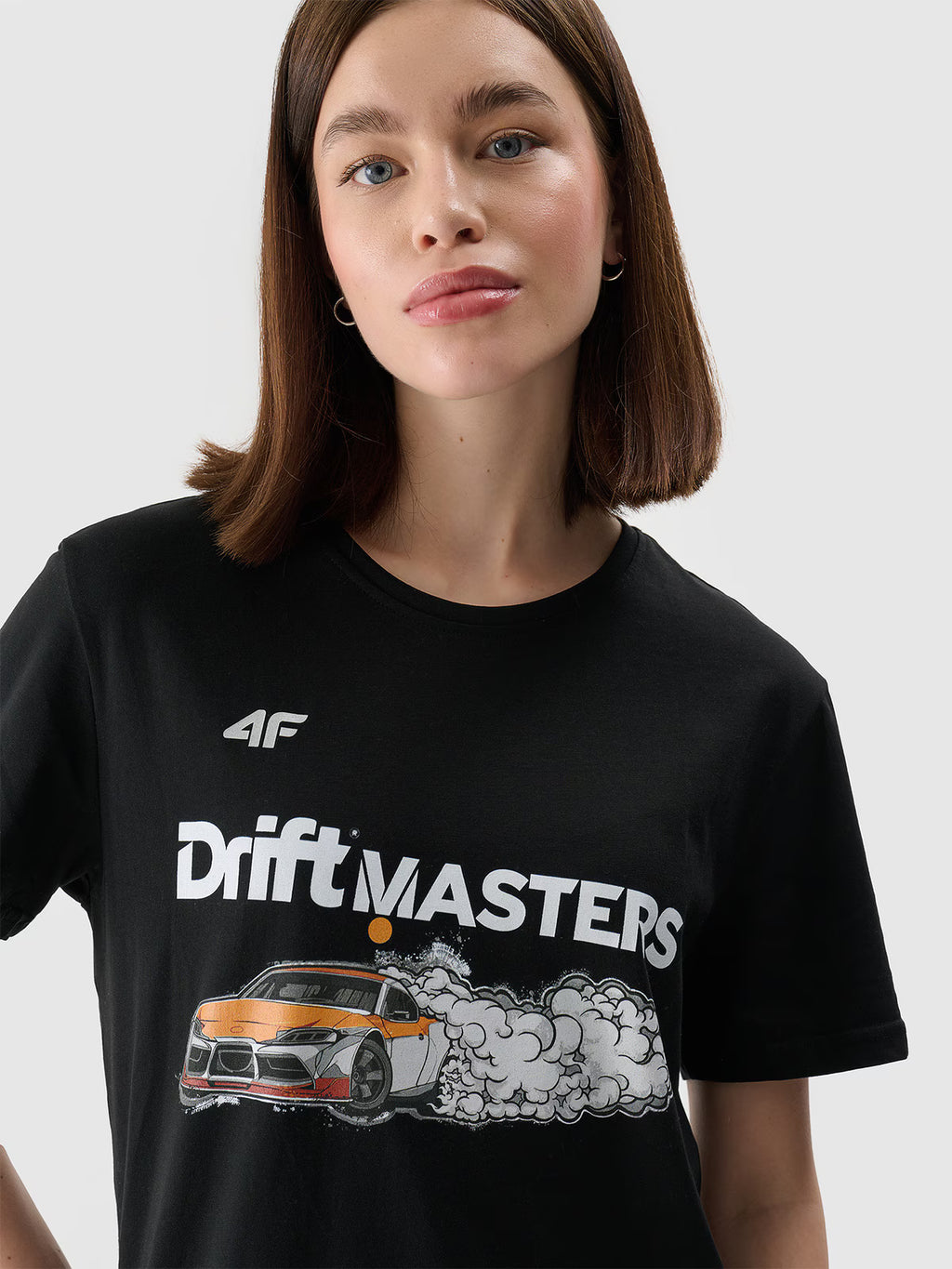 T-shirt regular z nadrukiem uniseks 4F x Drift Masters