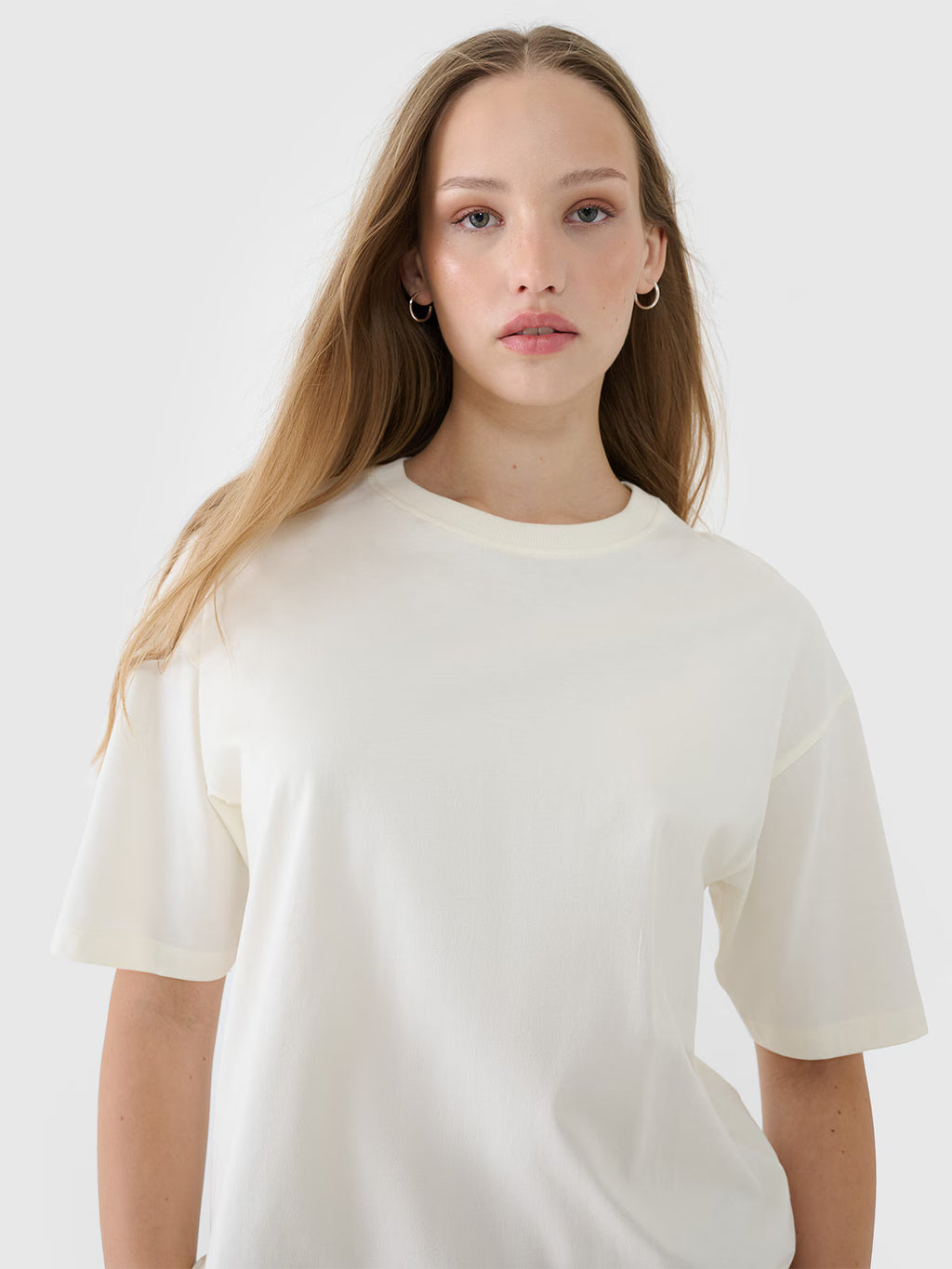 T-shirt oversize gładki damski