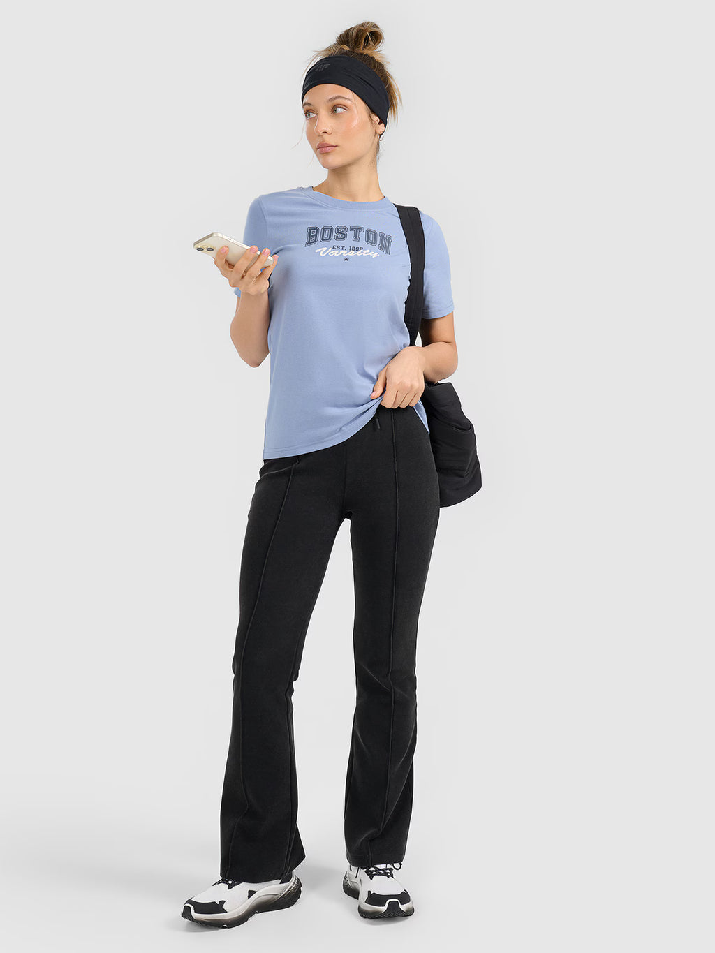 T-shirt regular z nadrukiem damski