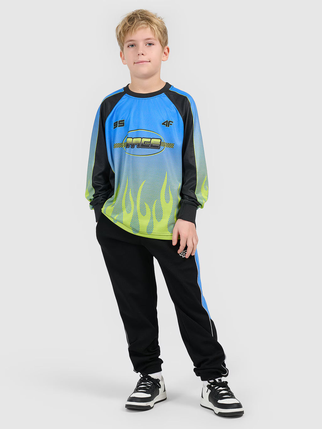 Longsleeve loose szybkoschnący chłopięcy