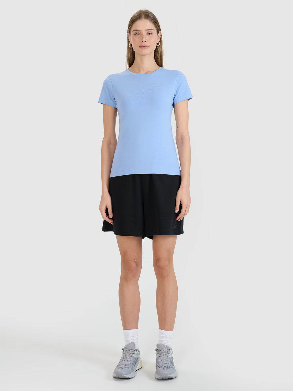 T-shirt slim z nadrukiem damski