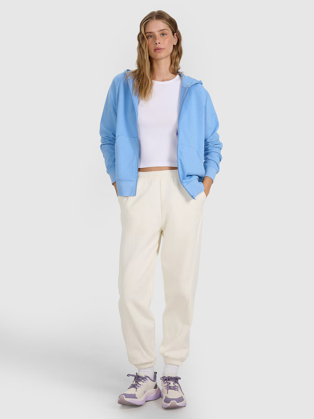 Bluza dresowa rozpinana z kapturem damska