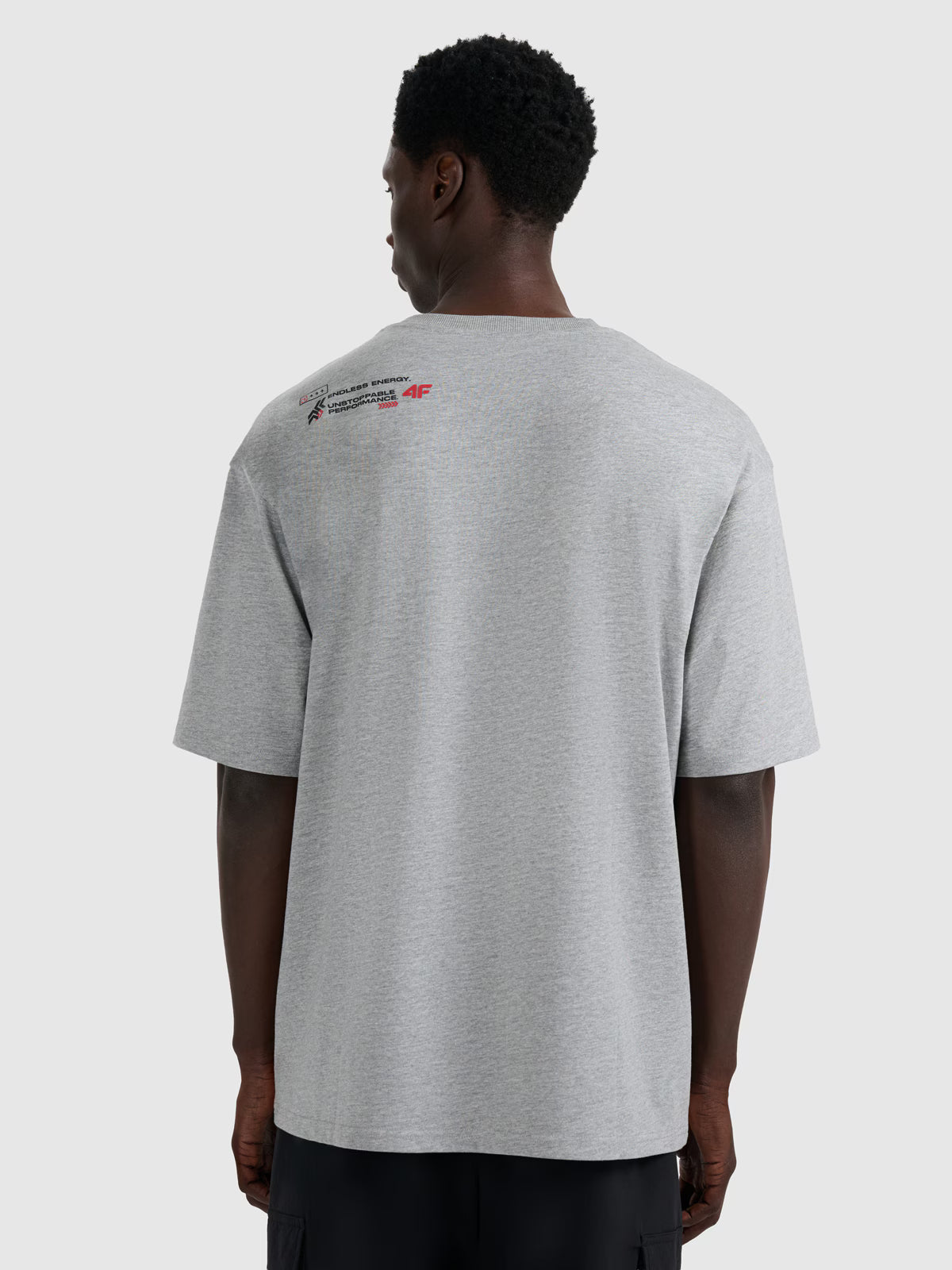 T-shirt oversize z nadrukiem męski