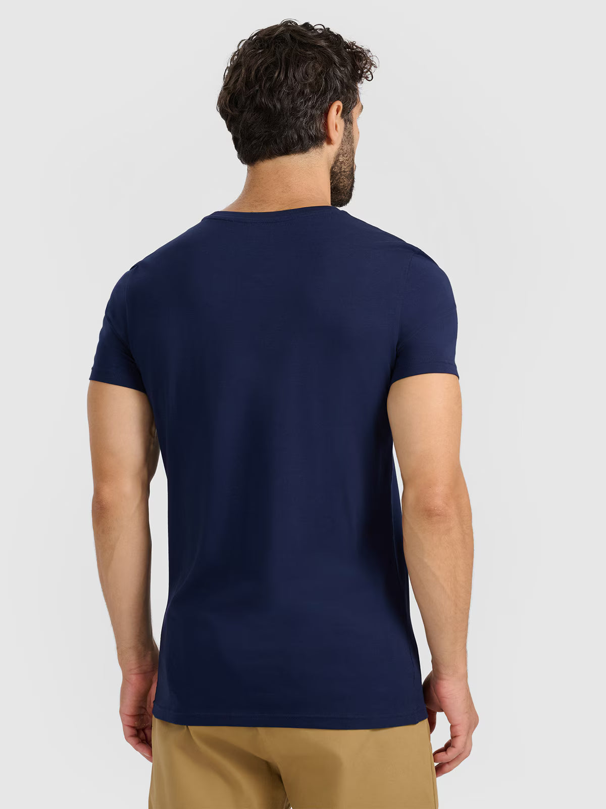 T-shirt slim gładki męski