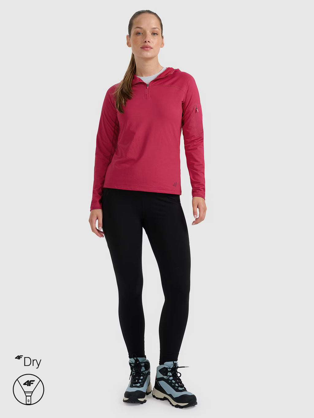 Bluza trekkingowa regular szybkoschnąca damska
