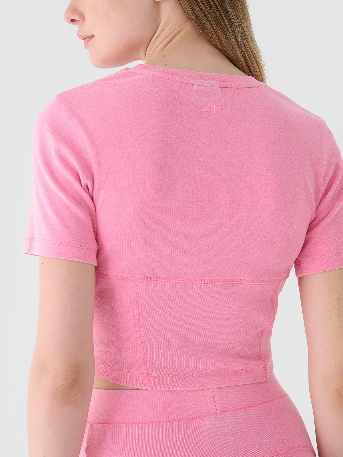Crop top slim gładki damski