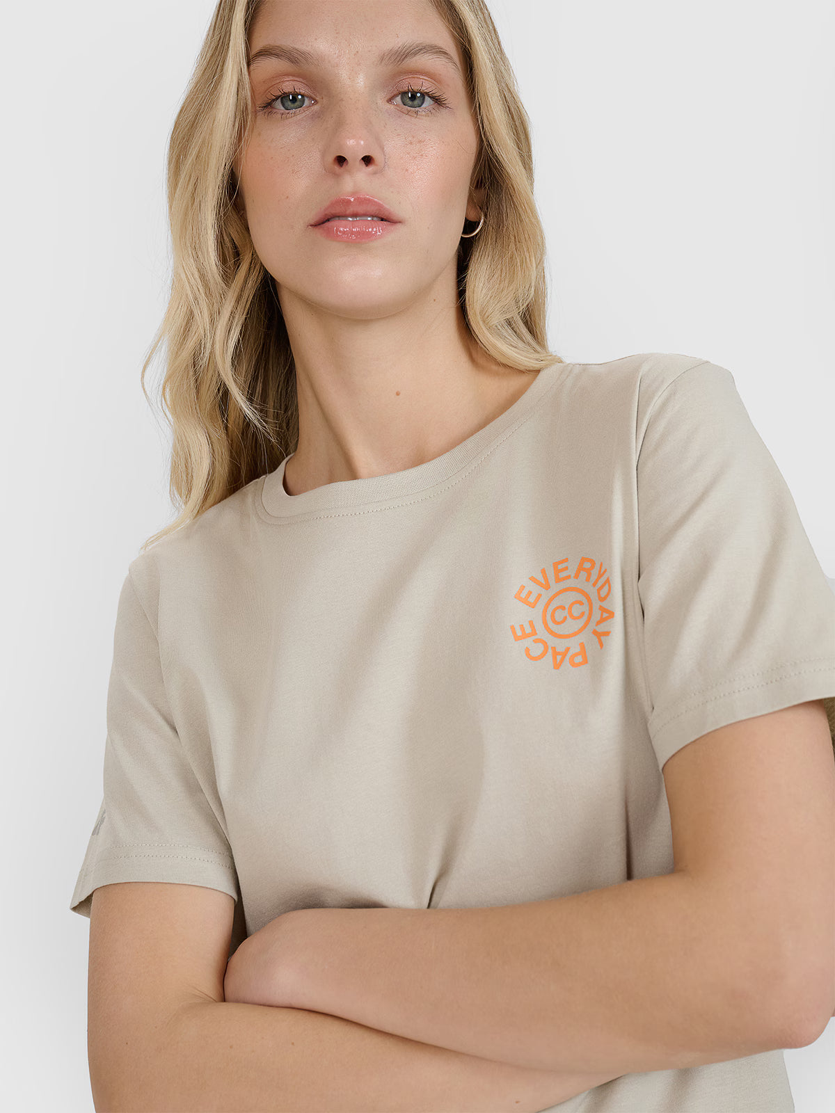 T-shirt oversize z nadrukiem damski