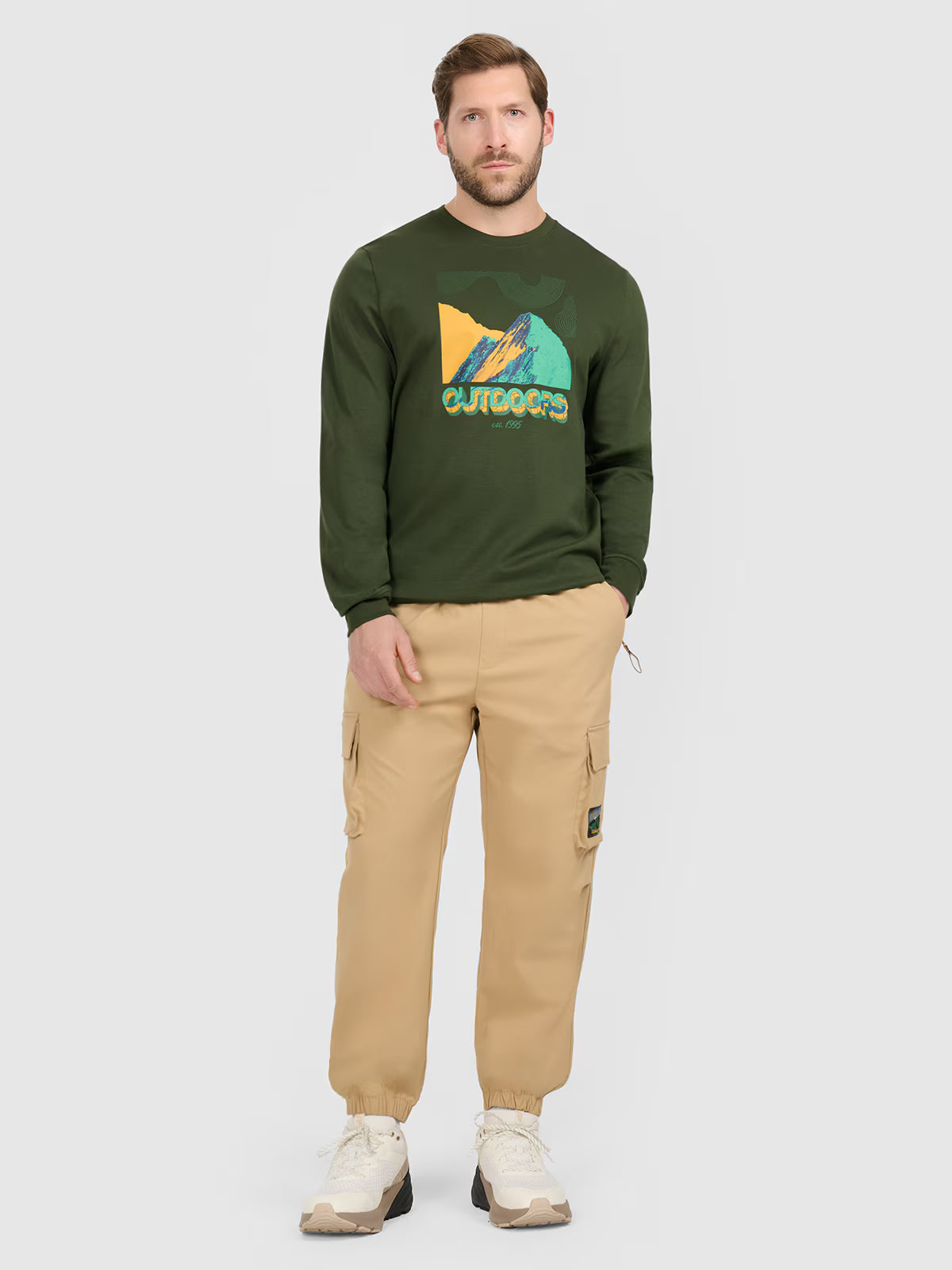 Spodnie casual cargo męskie