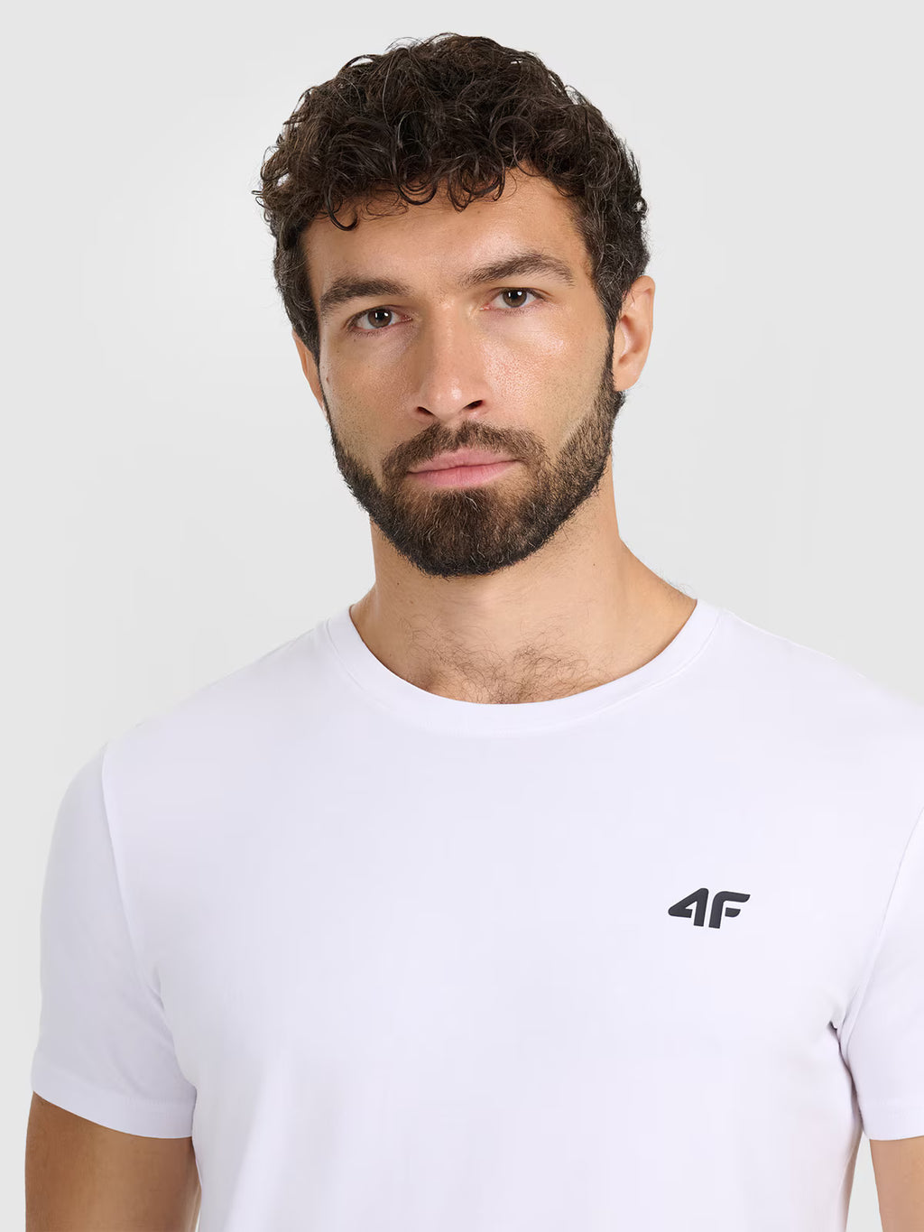 T-shirt slim gładki męski
