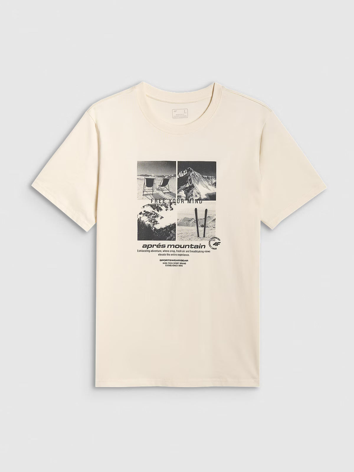 T-shirt regular z nadrukiem męski