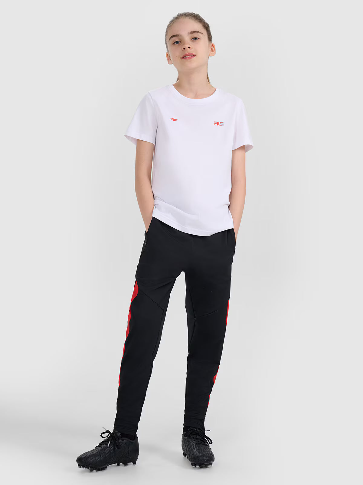 T-shirt regular z nadrukiem dziecięcy 4F JUNIOR x Robert Lewandowski
