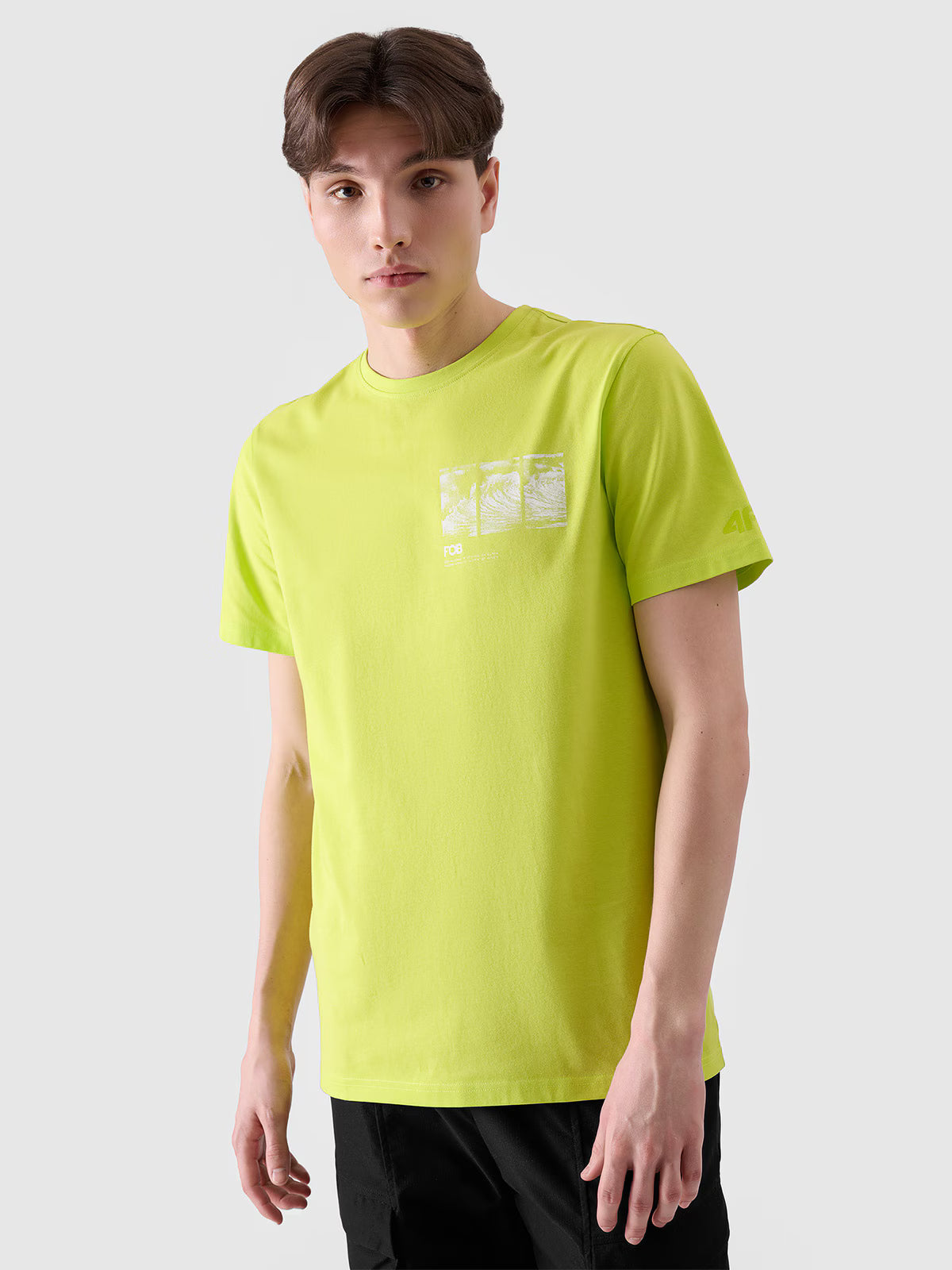 T-shirt regular z nadrukiem męski