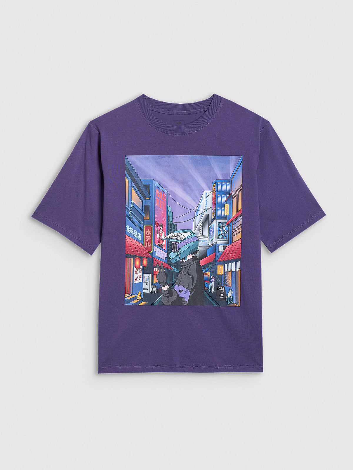 T-shirt oversize z nadrukiem chłopięcy