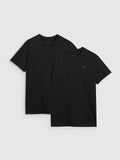 T-shirt regular gładki męski (2-pack)