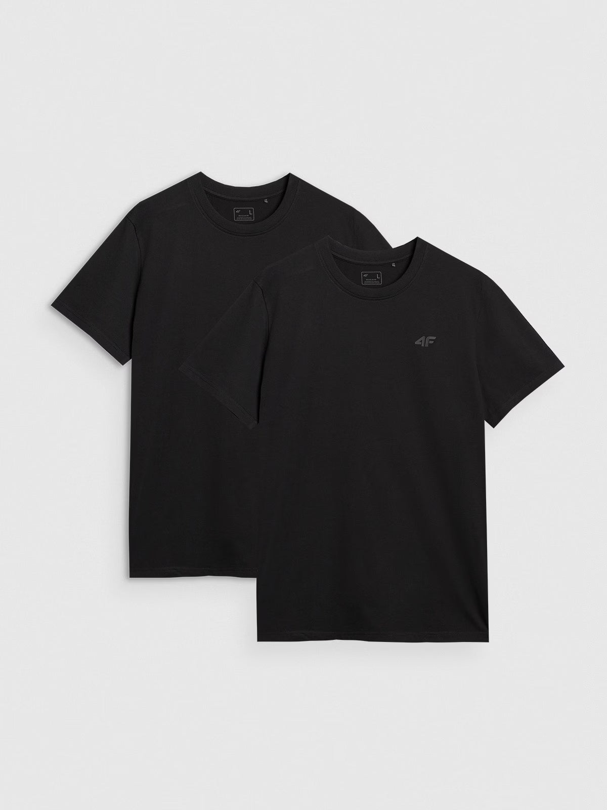 T-shirt regular gładki męski (2-pack)