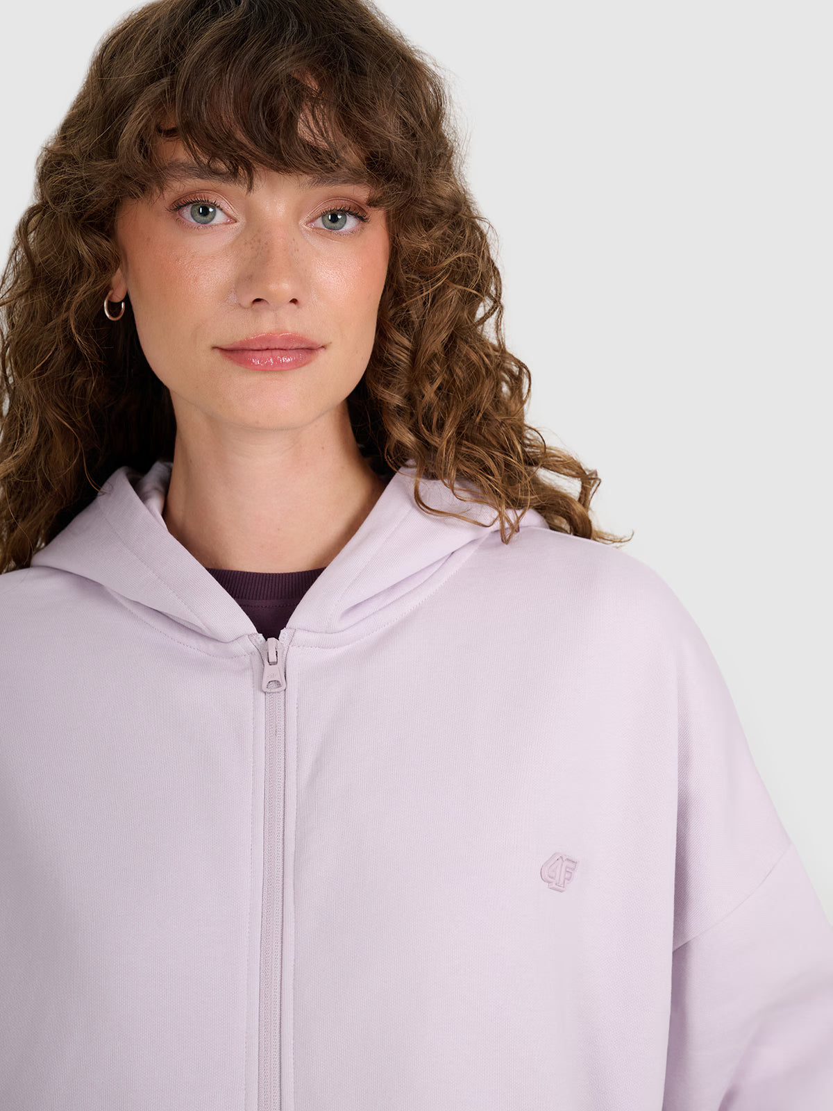 Bluza dresowa rozpinana z kapturem damska