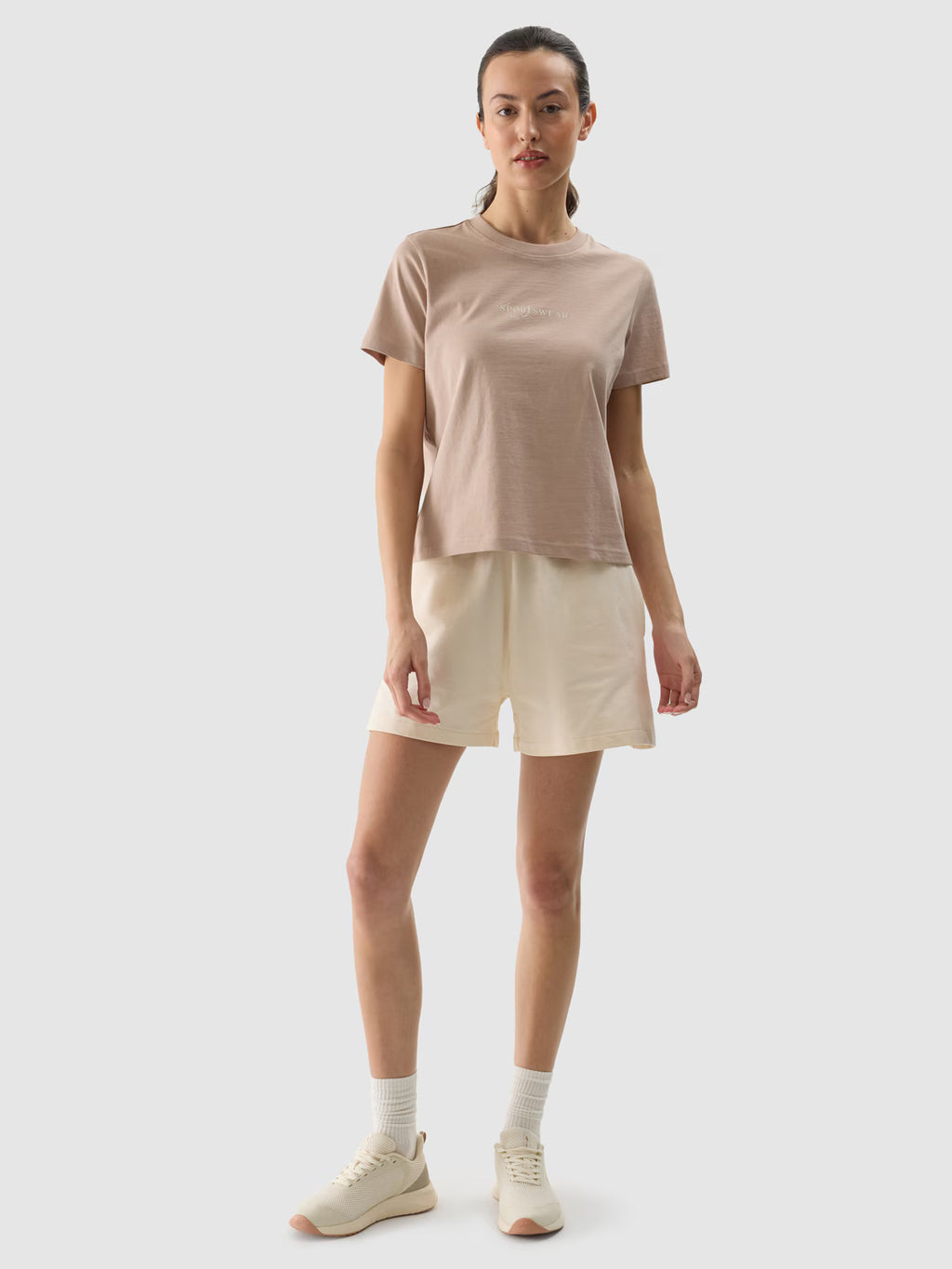 T-shirt regular z nadrukiem damski