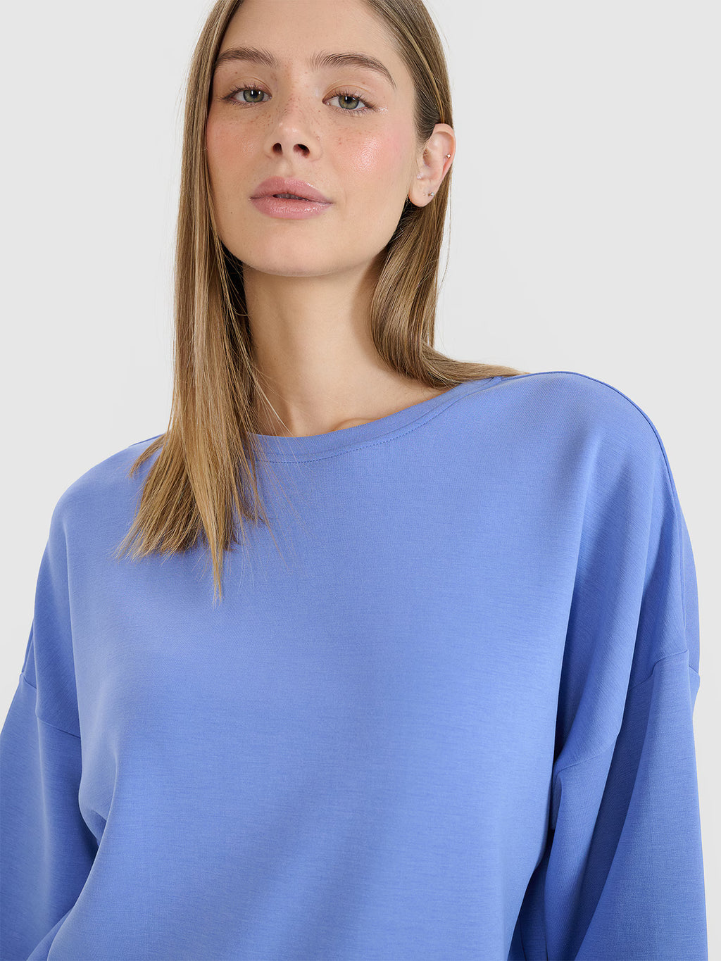 Bluza dresowa nierozpinana z modalem damska