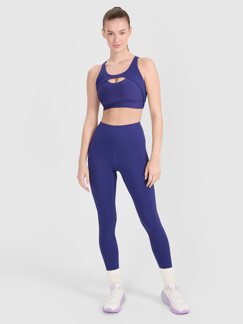 Legginsy treningowe z wysokim stanem damskie