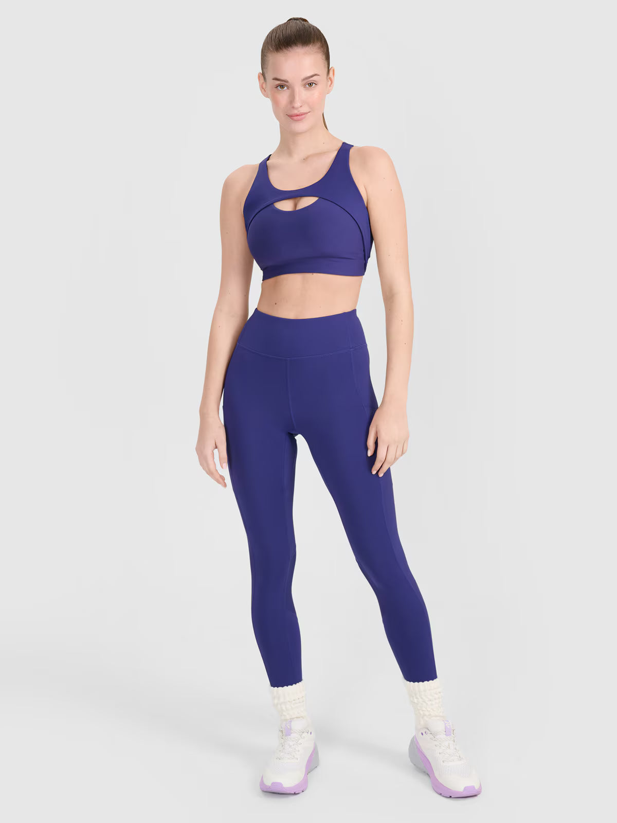 Legginsy treningowe z wysokim stanem damskie
