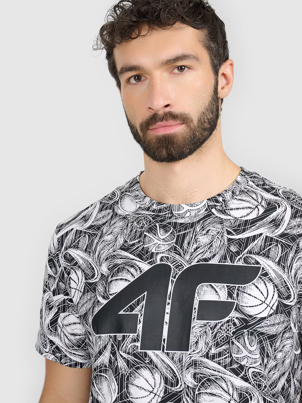 T-shirt regular z nadrukiem męski