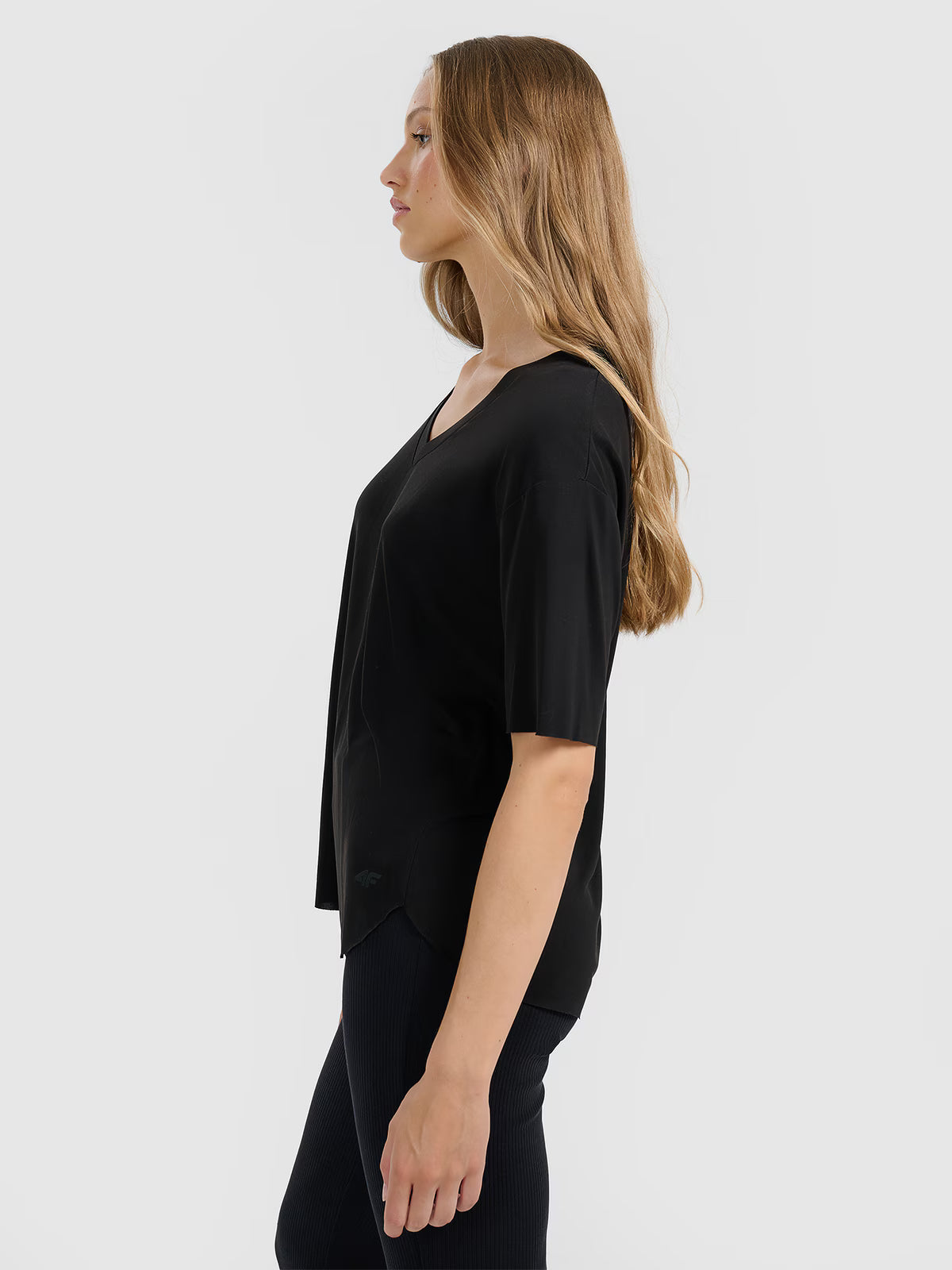 T-shirt oversize z modalem damski