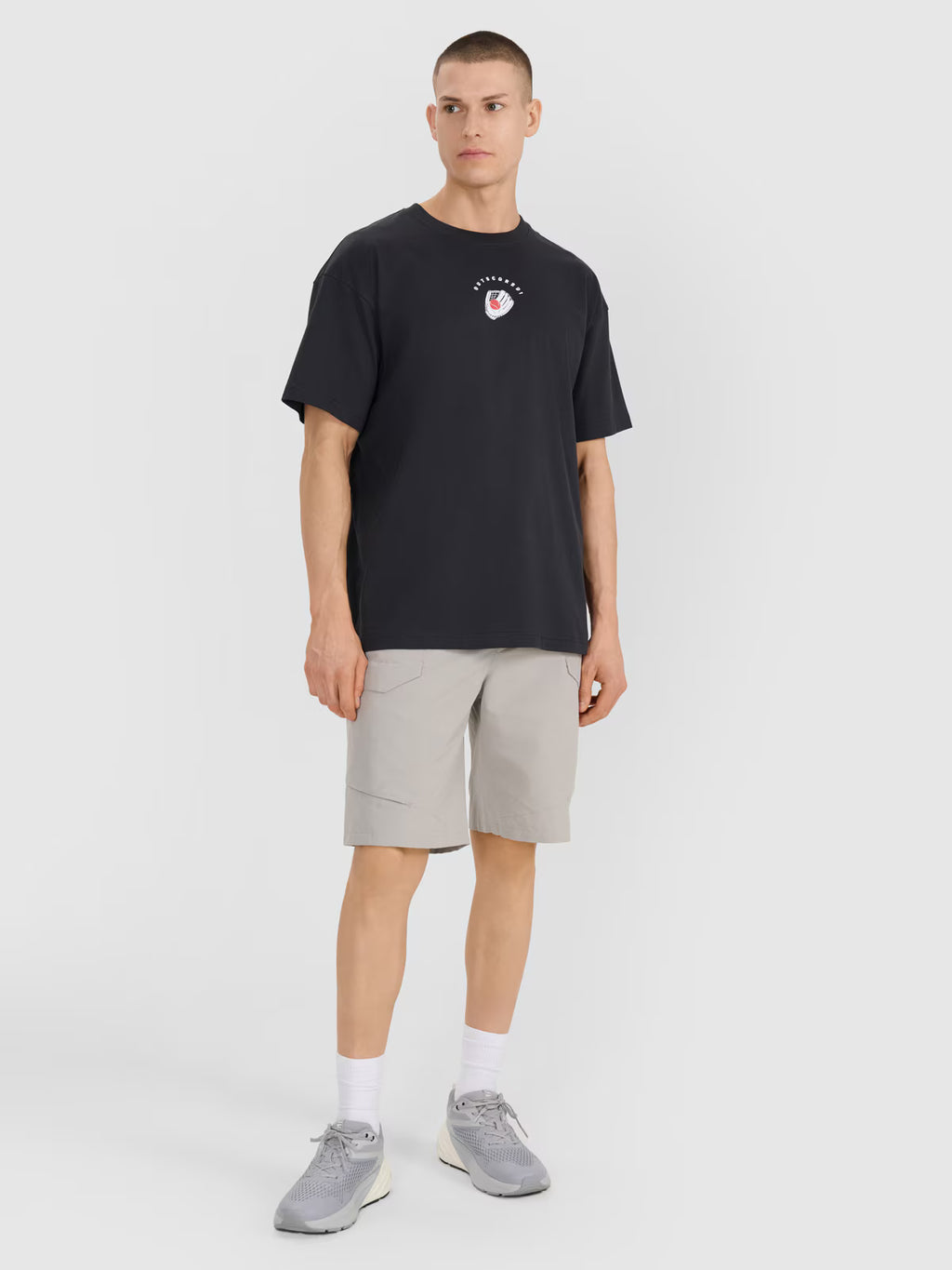 T-shirt oversize z nadrukiem męski