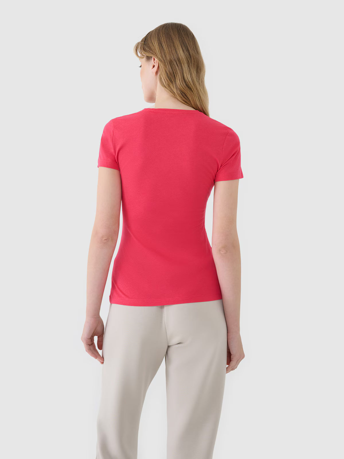 T-shirt slim z modalem damski
