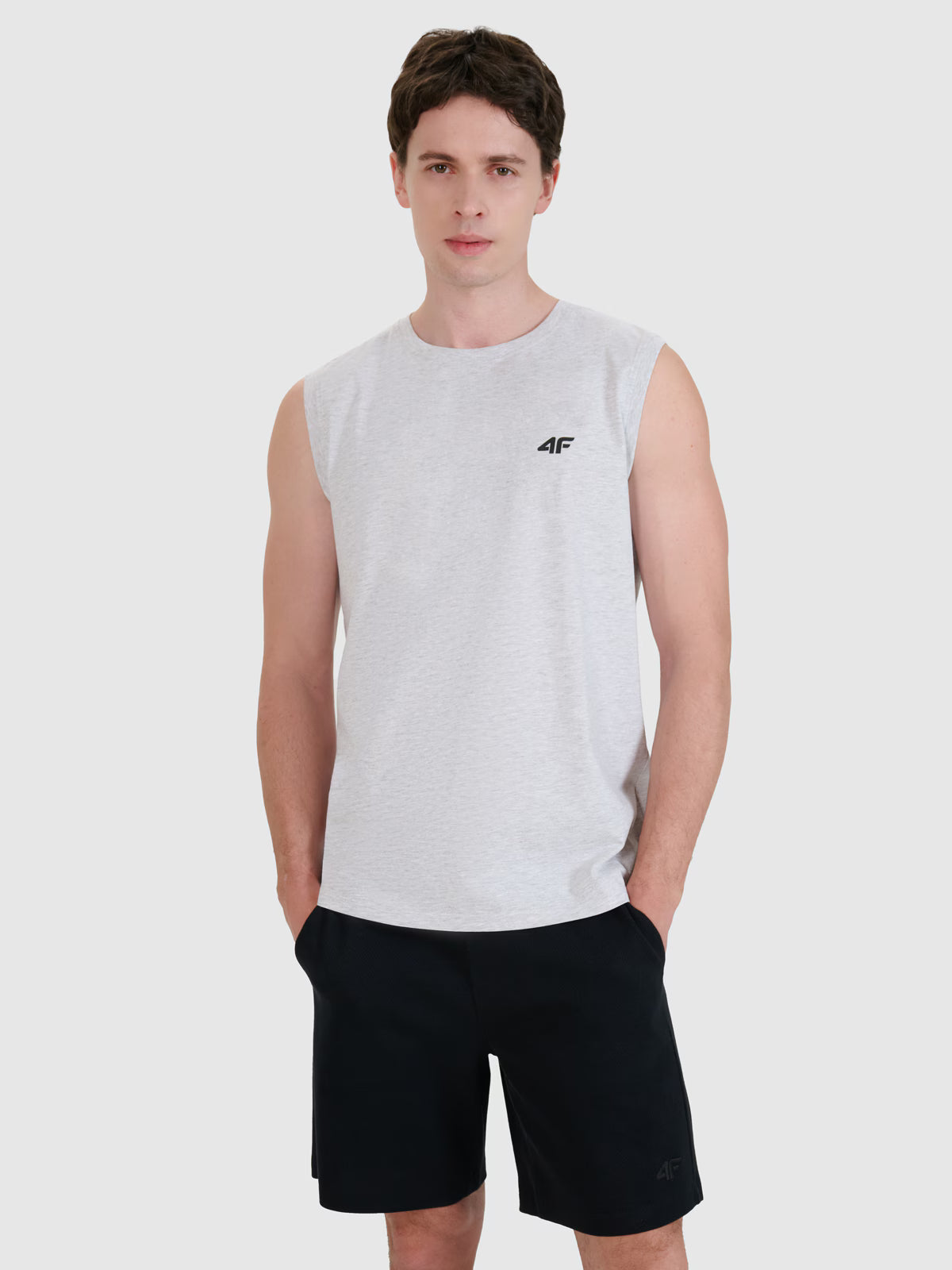 Tank top regular gładki męski