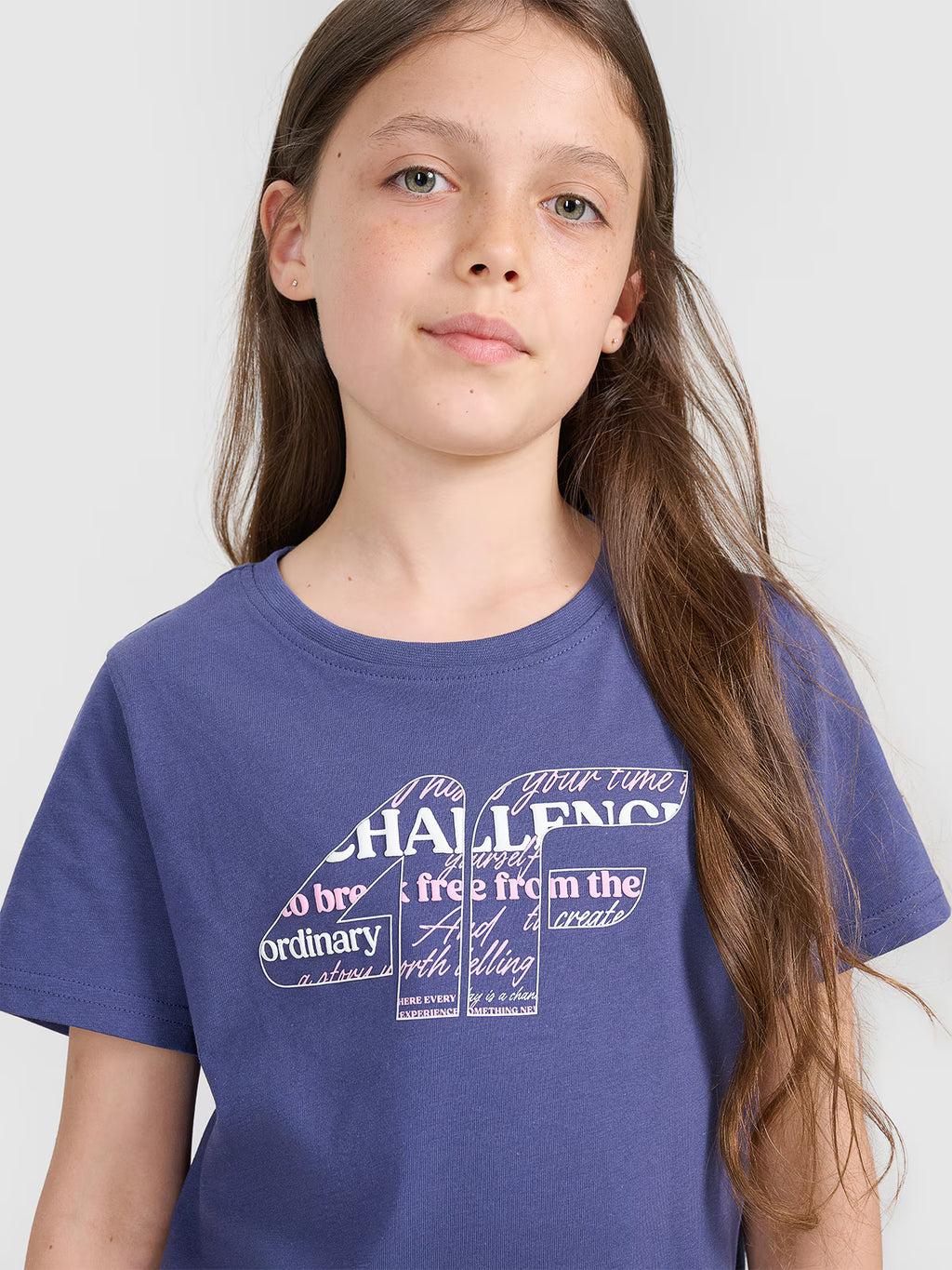 T-shirt regular z nadrukiem dziewczęcy