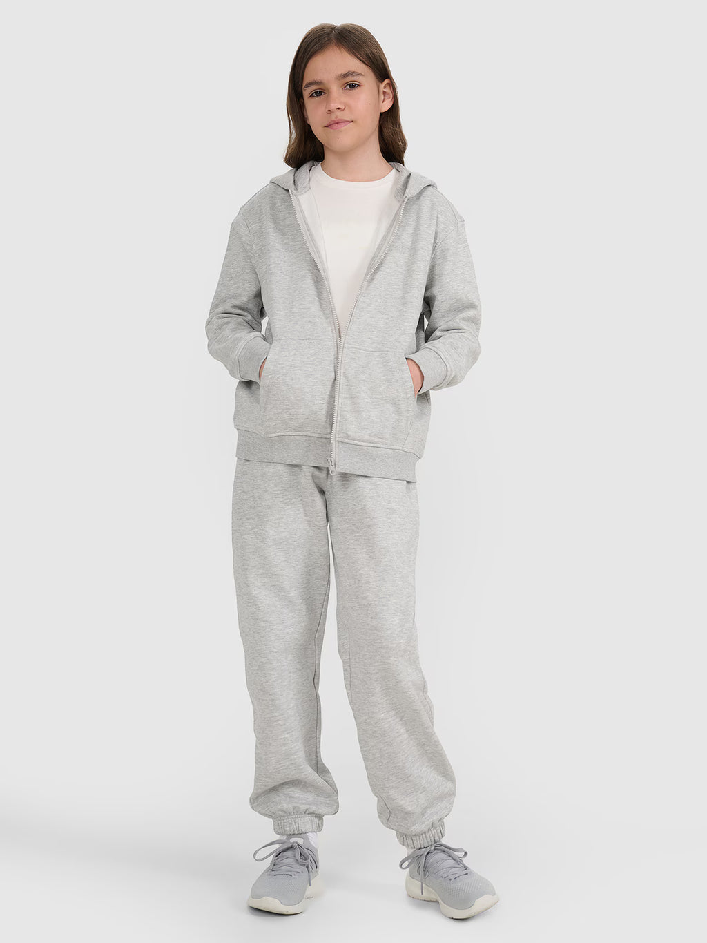 Bluza dresowa rozpinana z kapturem dziewczęca