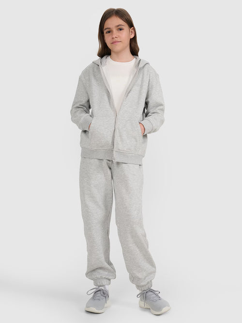 Bluza dresowa rozpinana z kapturem dziewczęca
