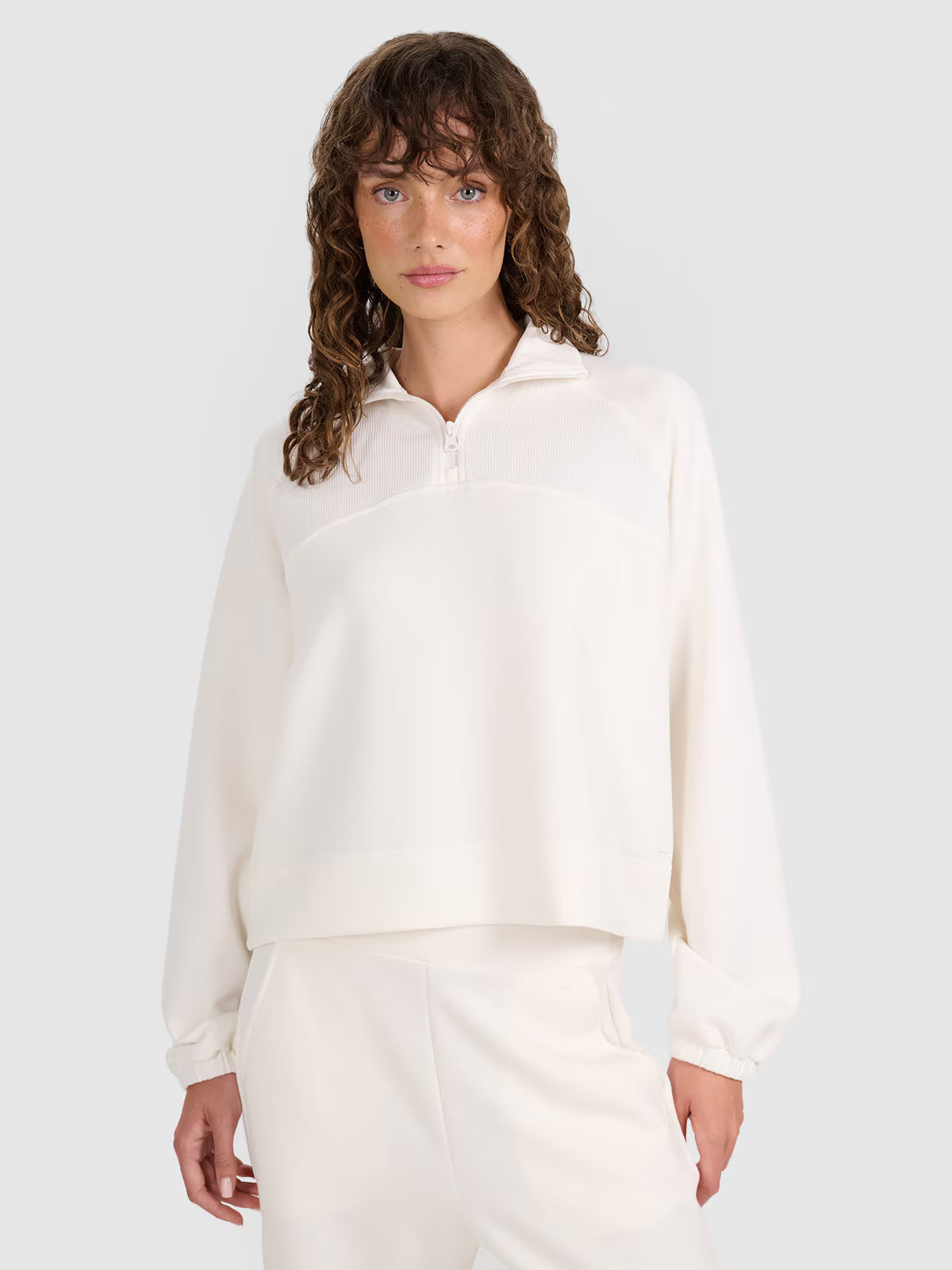 Bluza dresowa nierozpinana z modalem damska