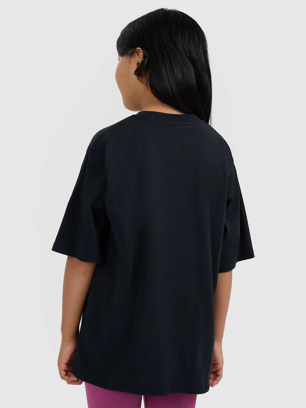 T-shirt oversize z nadrukiem dziewczęcy