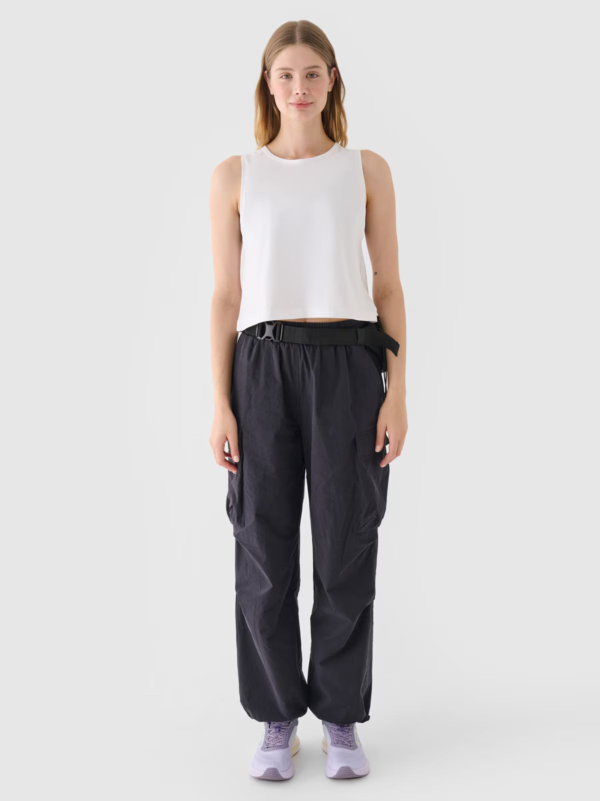 Crop top regular gładki damski