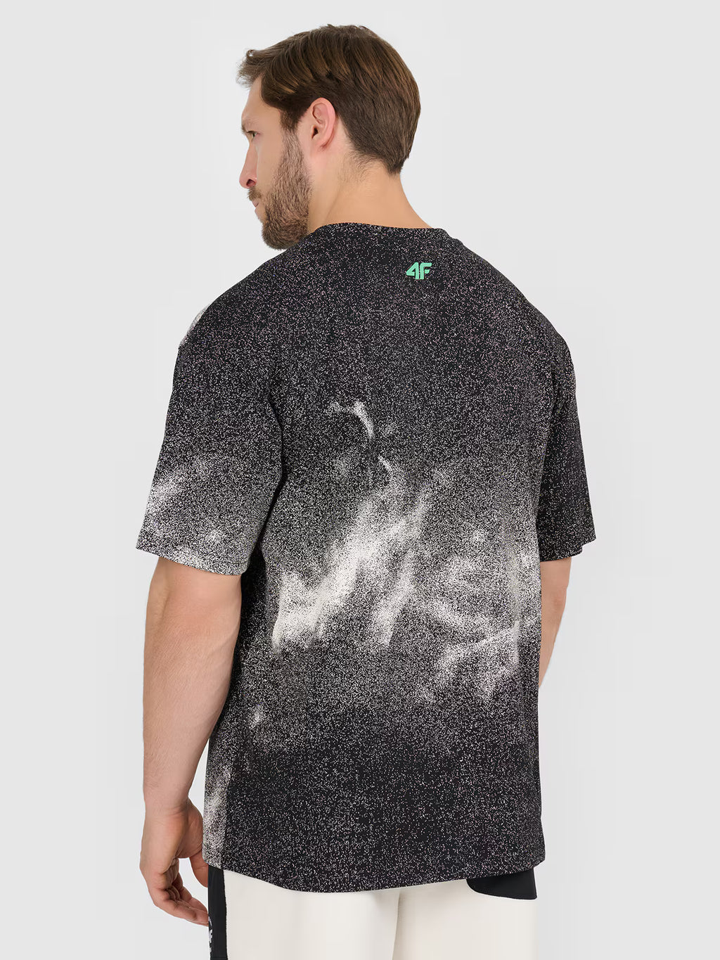 T-shirt loose z nadrukiem męski