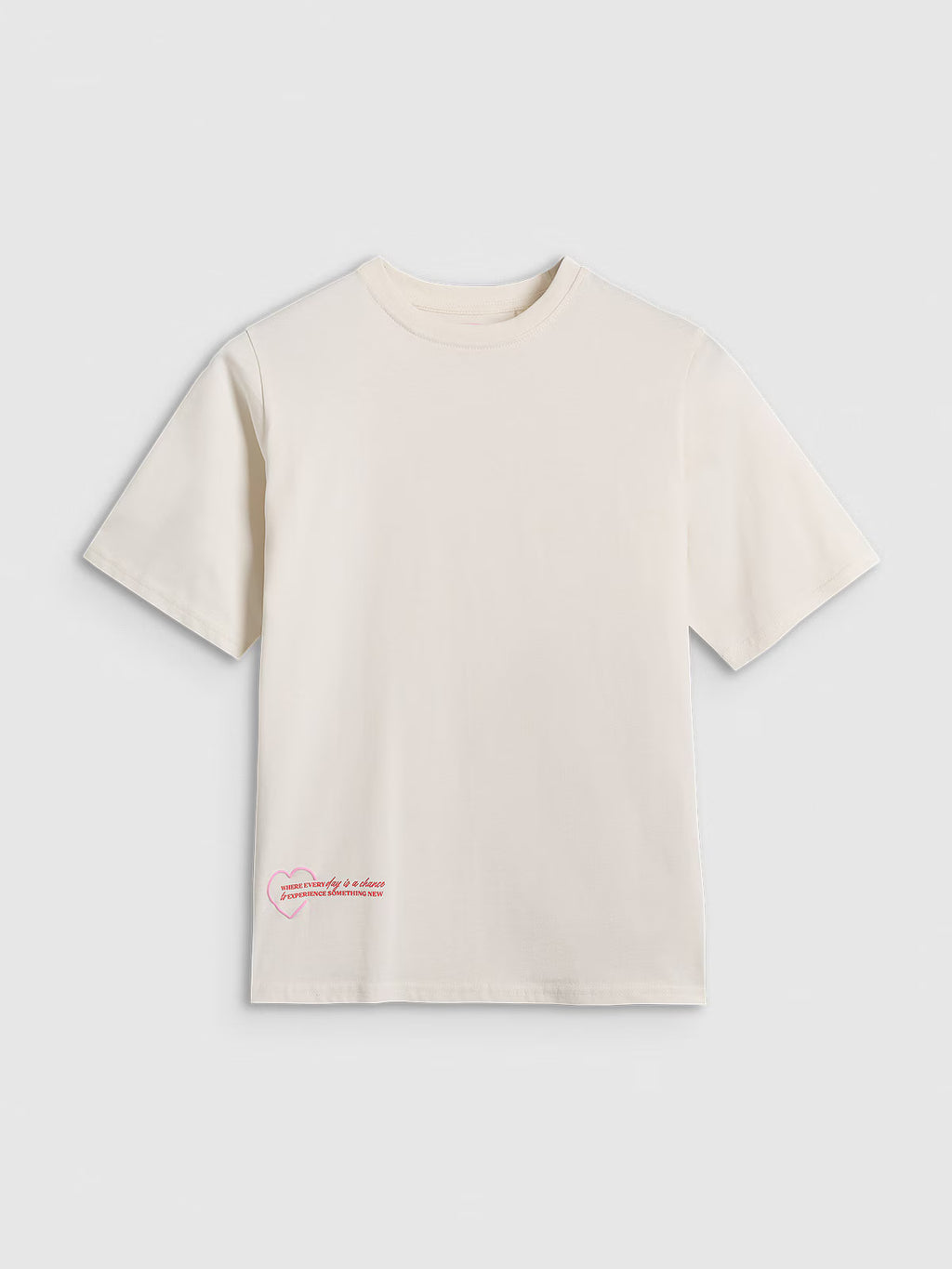 T-shirt oversize z nadrukiem dziewczęcy