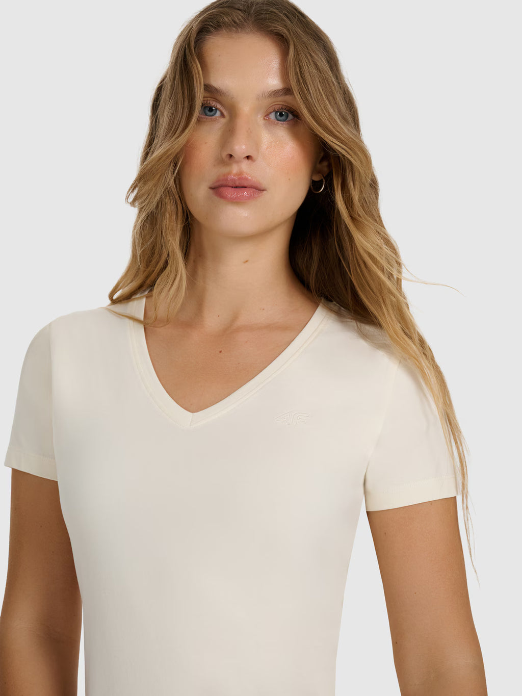 T-shirt slim gładki damski
