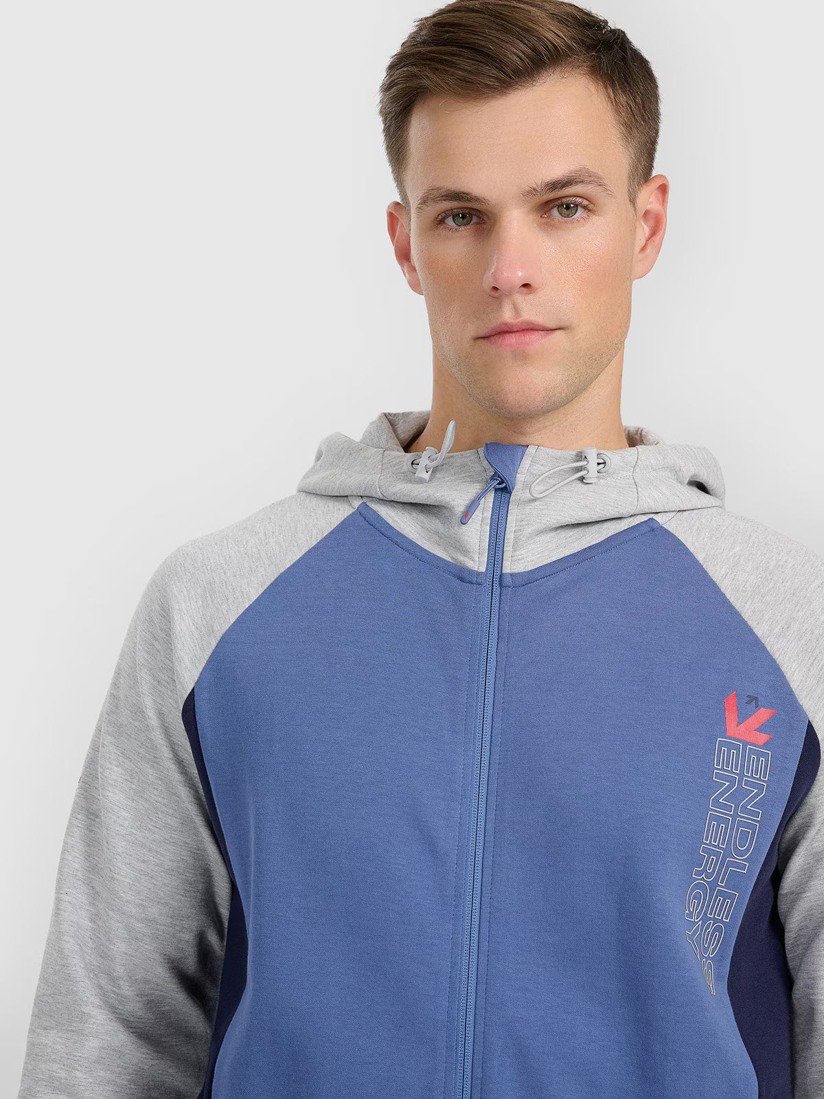 Bluza dresowa rozpinana z kapturem męska