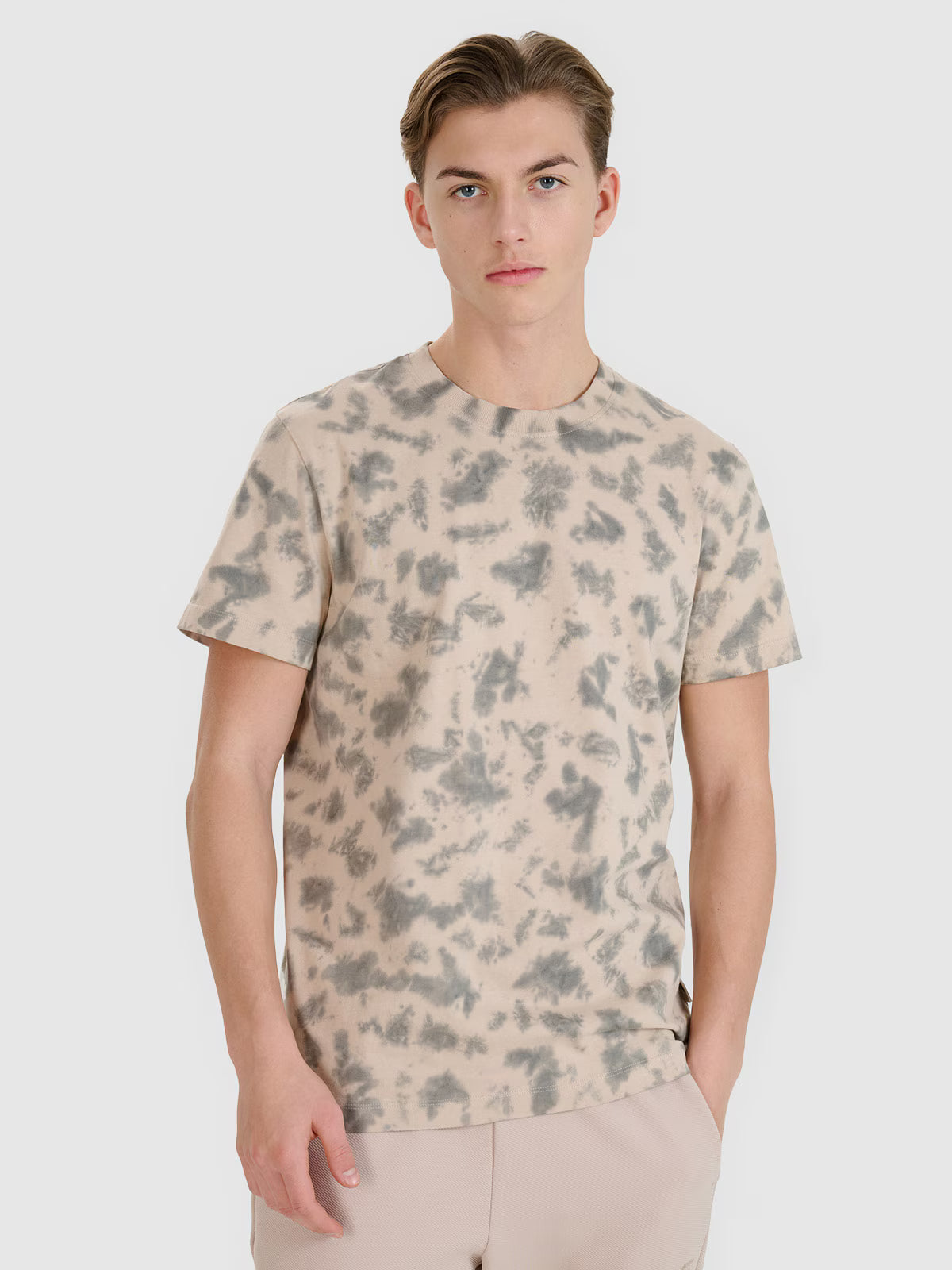 T-shirt oversize z nadrukiem męski