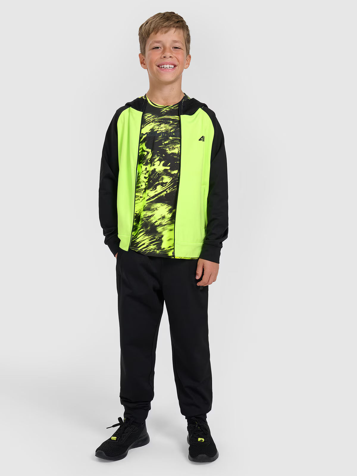 T-shirt sportowy szybkoschnący chłopięcy