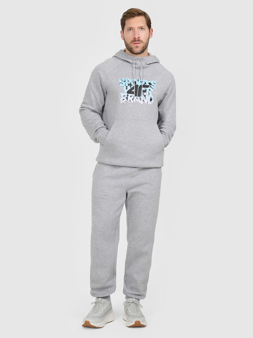 Bluza dresowa nierozpinana z kapturem męska