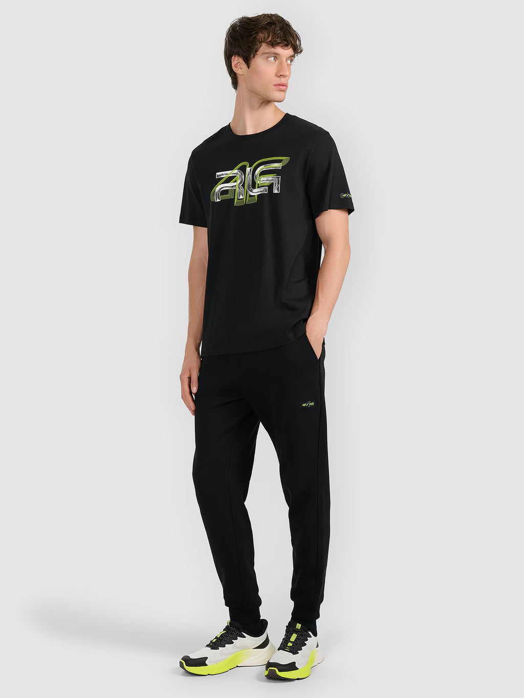 T-shirt regular z nadrukiem męski 4F x Robert Lewandowski