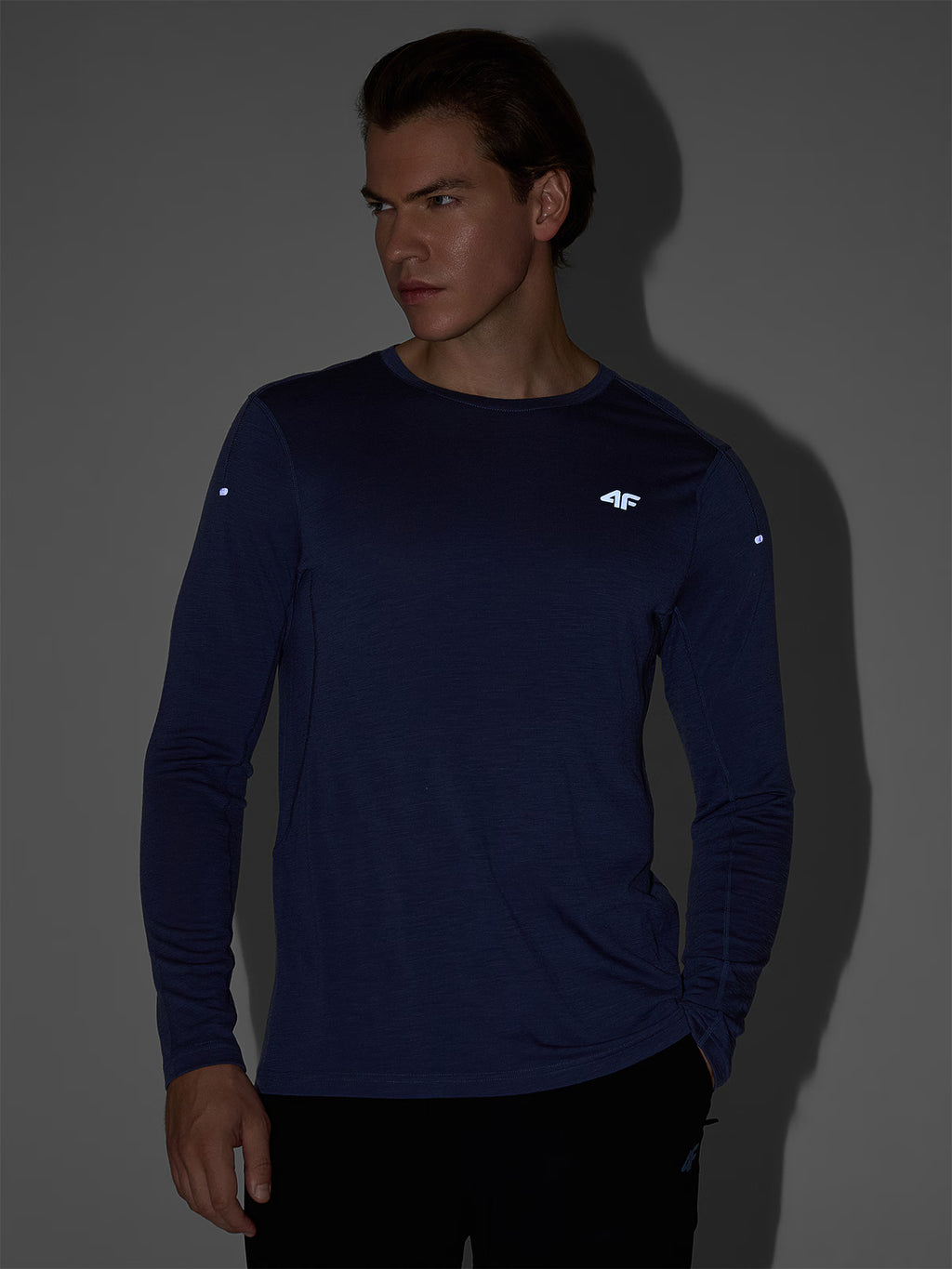 Longsleeve trekkingowy szybkoschnący z wełną merino męski