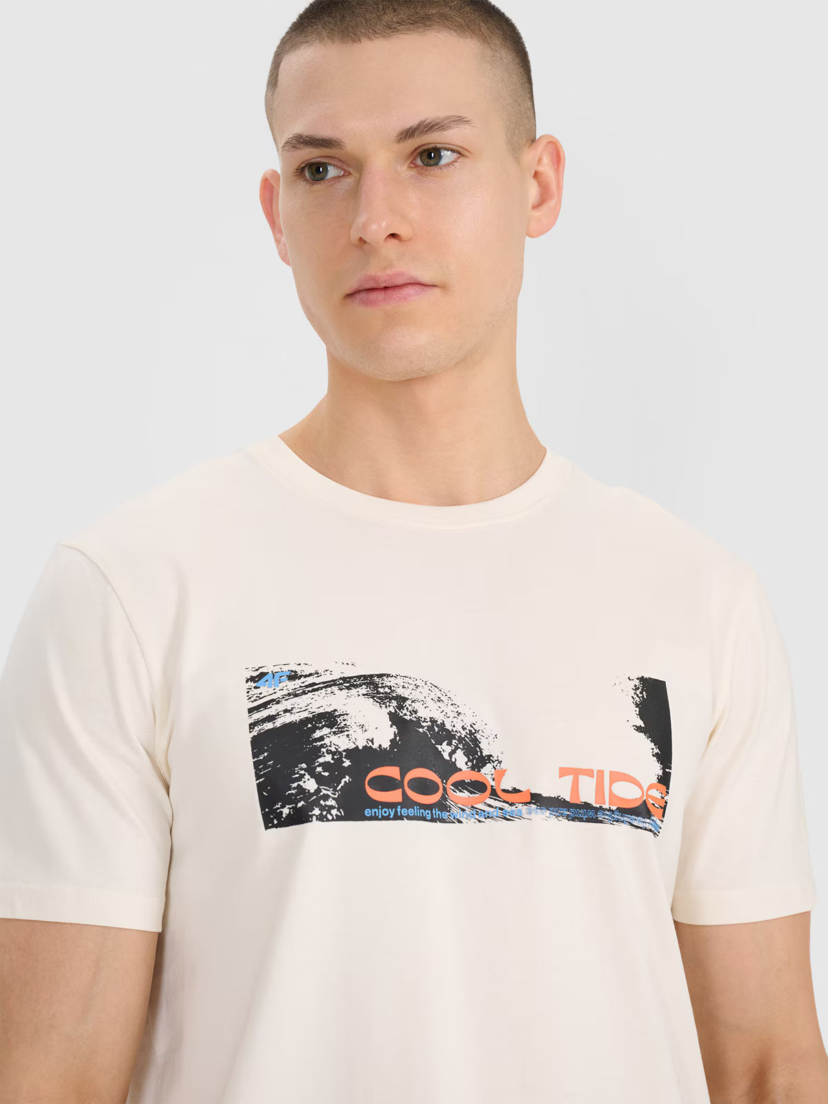 T-shirt regular z nadrukiem męski